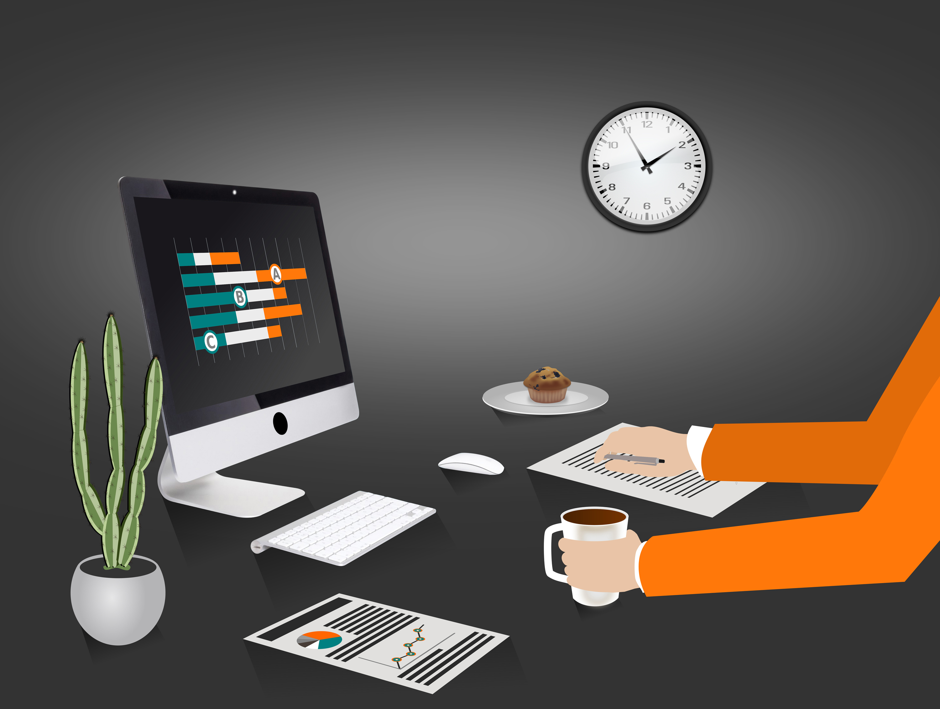 Gerenciamento de Projetos - Análise de Orçamento - Ilustraçã