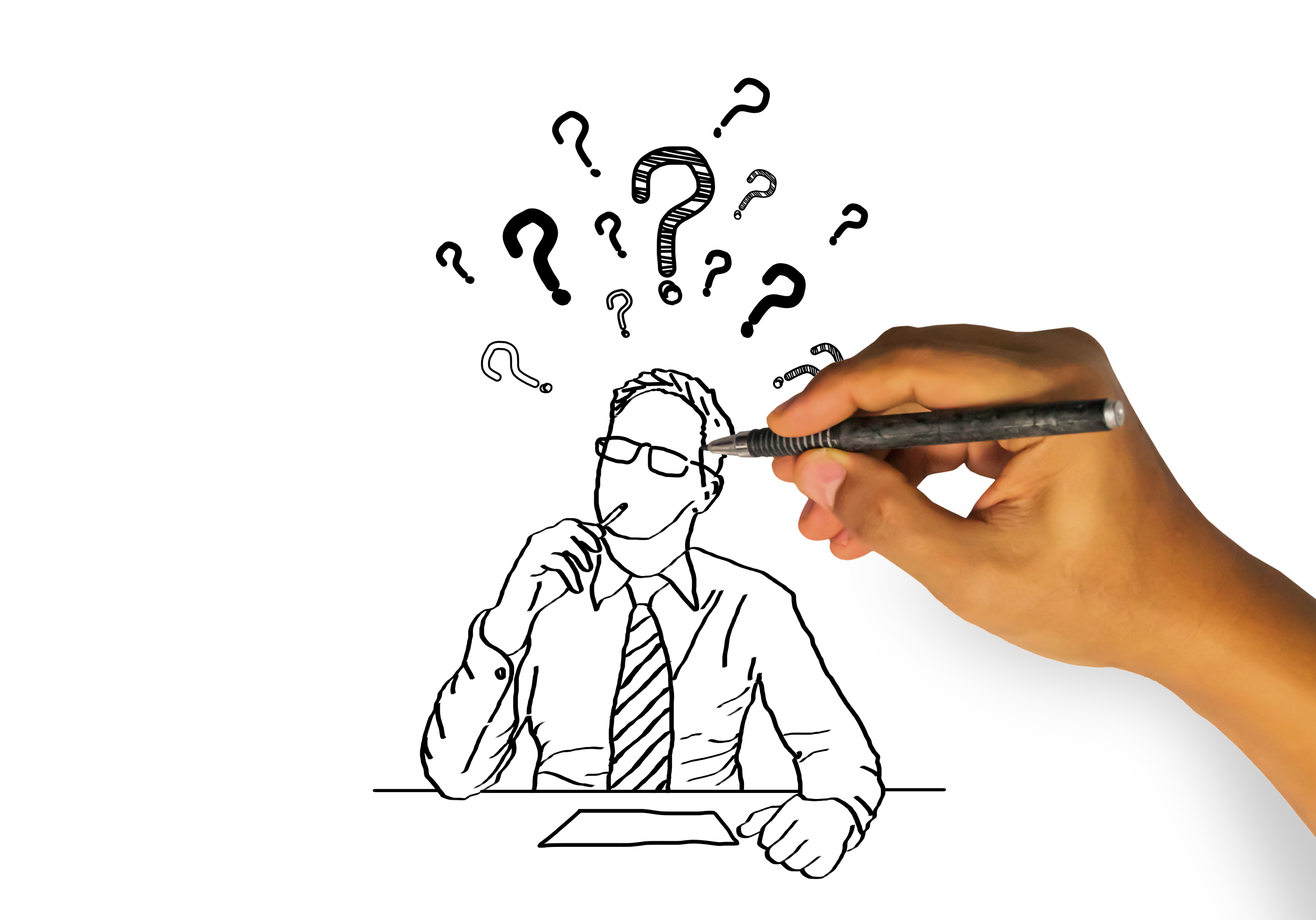 Pessoa com Dúvidas - Ilustração